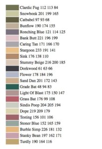All-named Paint Colors